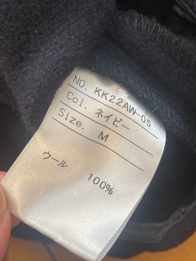 avec deuxclefs ネイビー Vネック ベスト　ジレ M