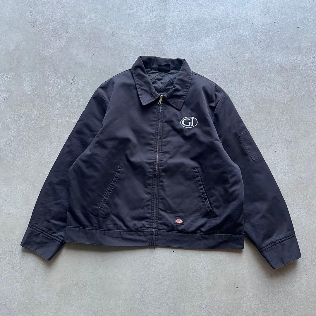 00s Dickies ジップアップワークジャケット　ブラック XL