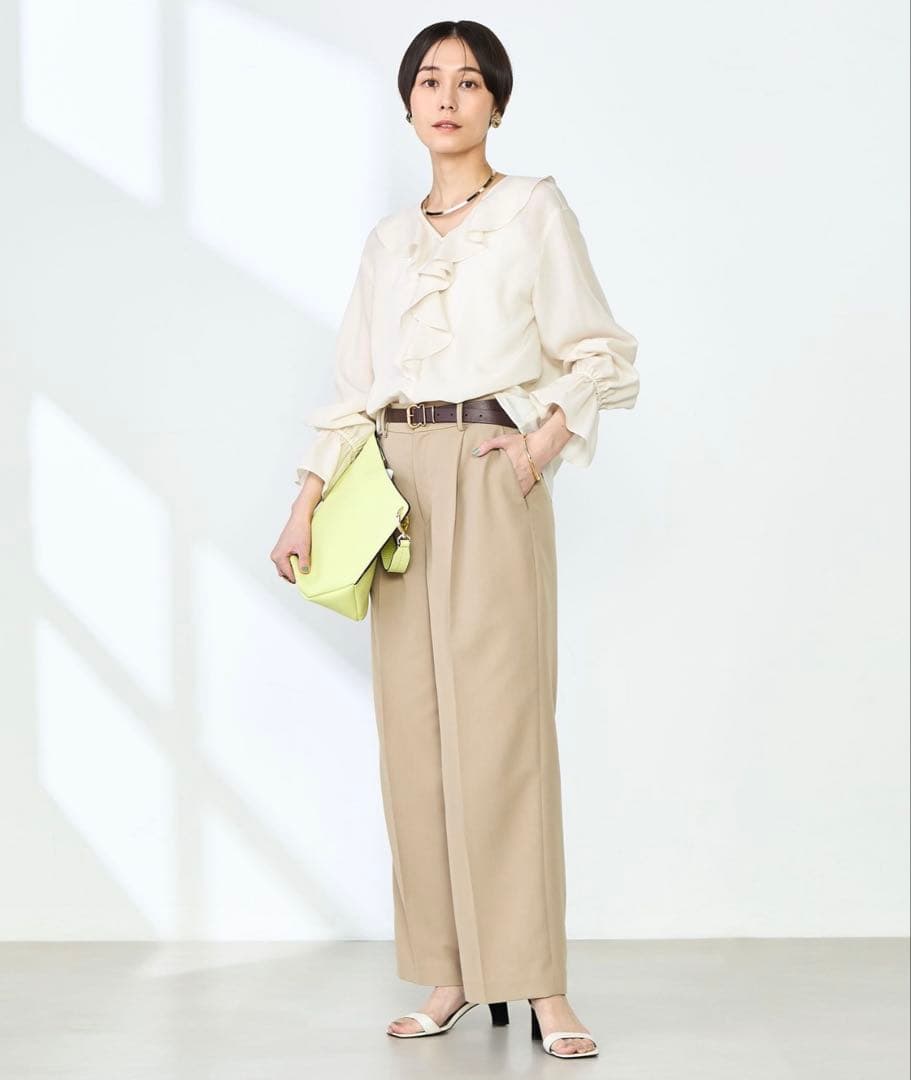 【新品未使用】ノーリーズ・ラッフル衿とろみブラウス　CLASSY掲載