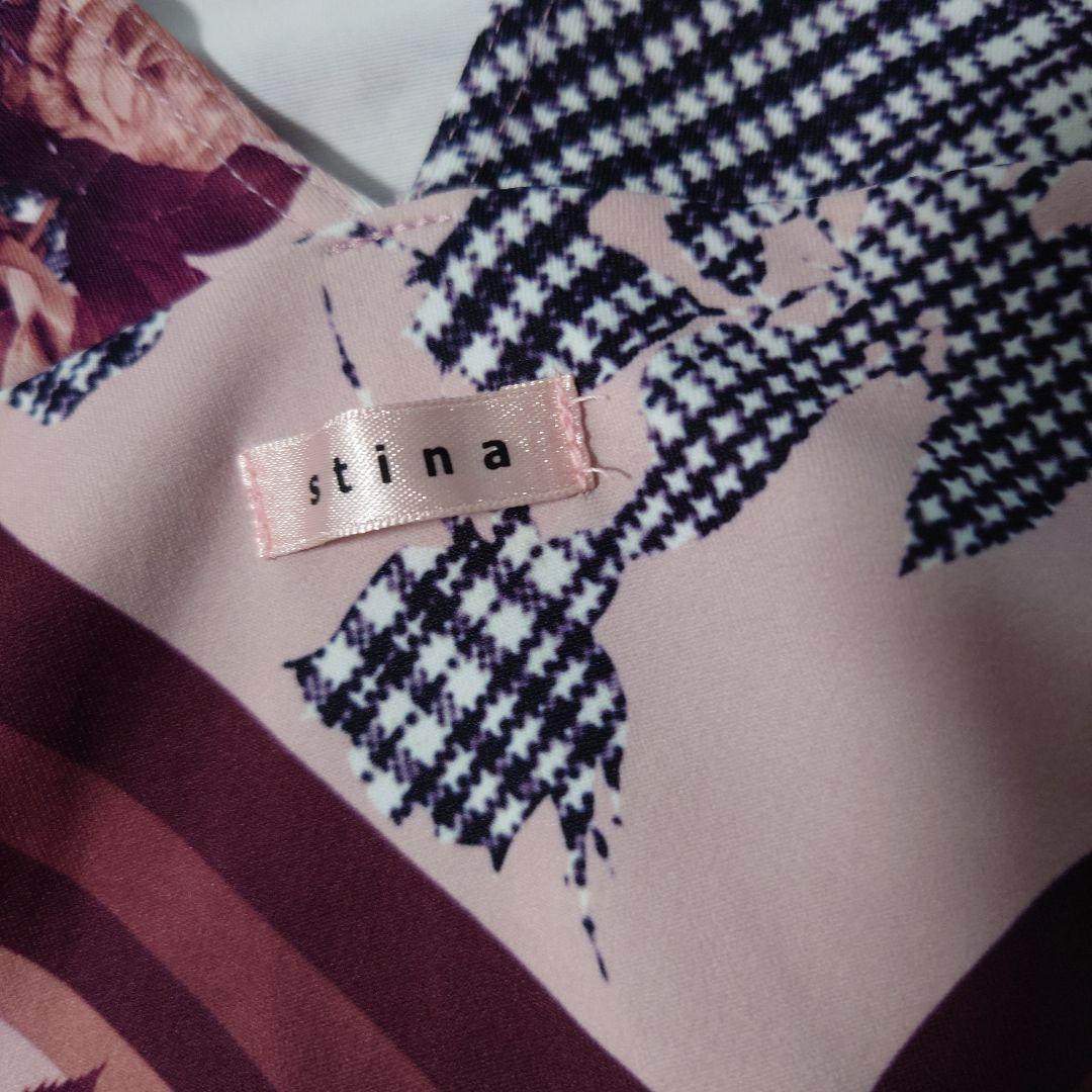 stina type K boat neck/brown pink Pサイズ