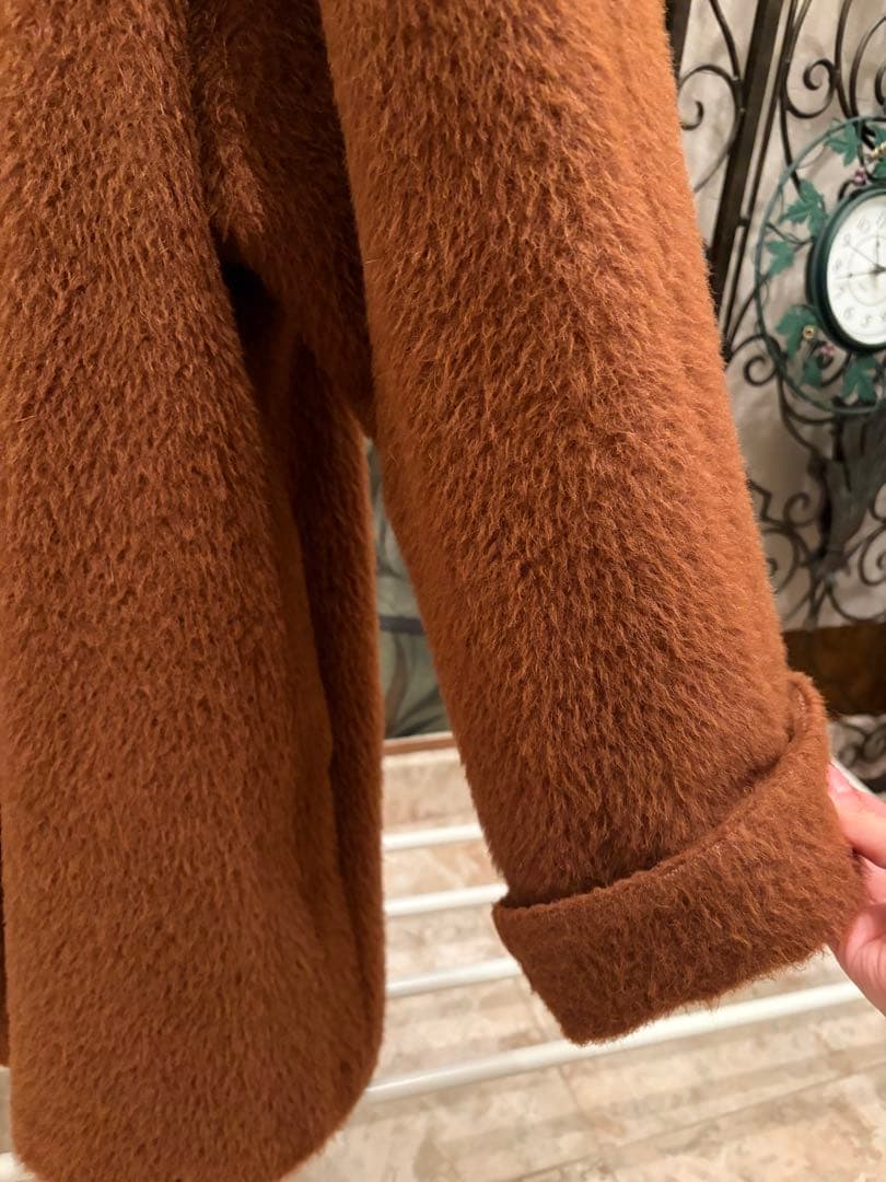 samuel ブラウン アルパカウール　コート