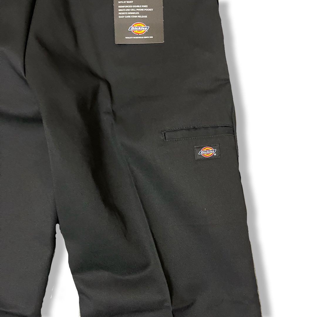 新品 36x32 ブラック DICKIES ダブルニー LOOSE FIT