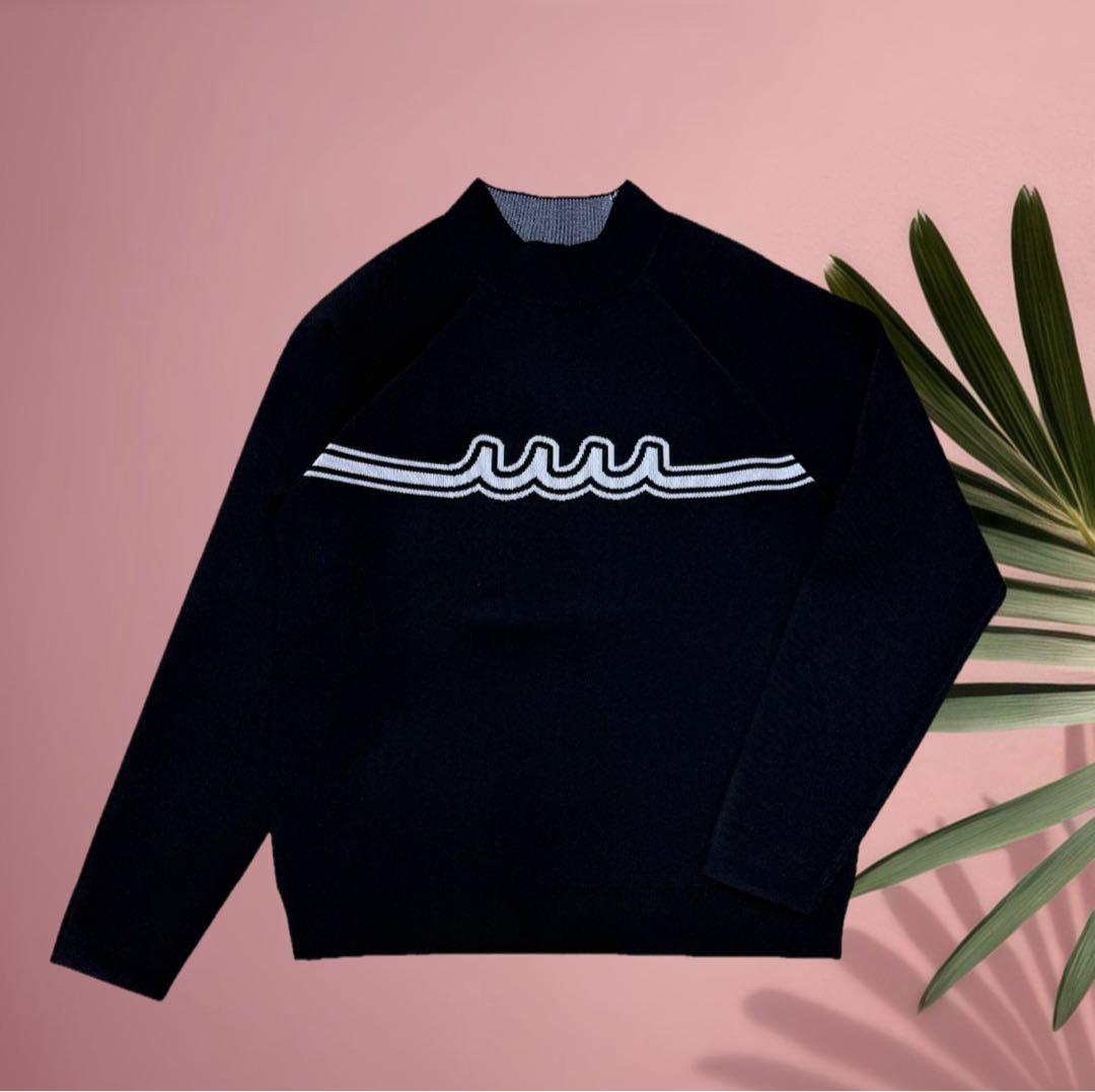 【新品】ムータマリンゴルフ　レディース　ニットプルオーバー　黒　Mサイズ