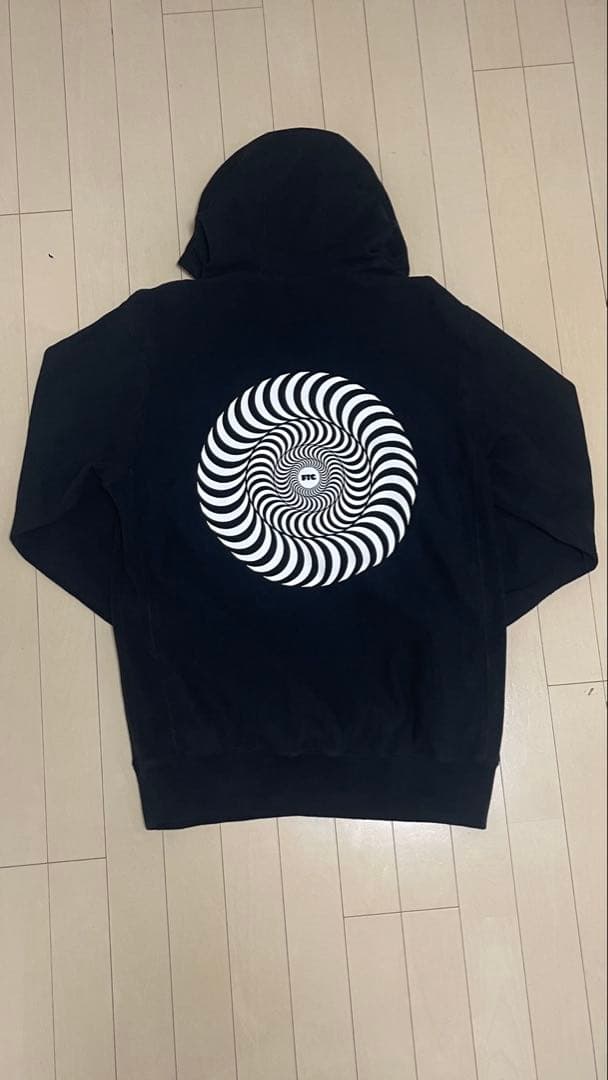 FTC SPITFIRE プルオーバーパーカー フーディ XL 黒 両面プリント