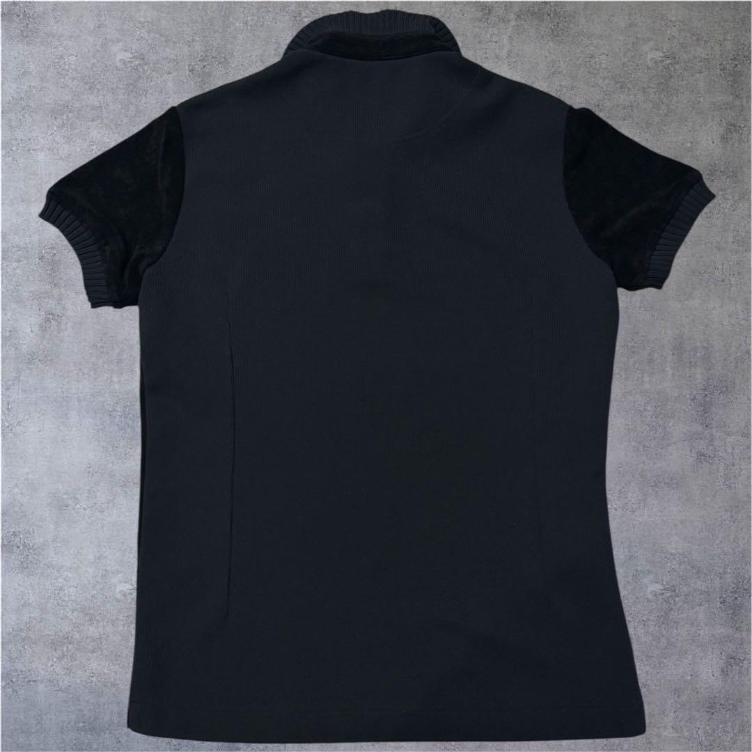 1piuluguale3 ベロア上下セットアップ V ブラック黒 最終値下げ