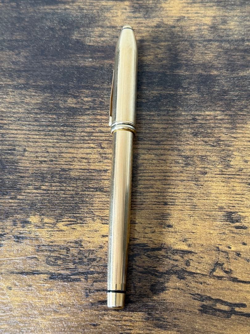 筆記確認&洗浄済み　クロス　タウンゼント　14金　ゴールド　M 万年筆　吸入器付