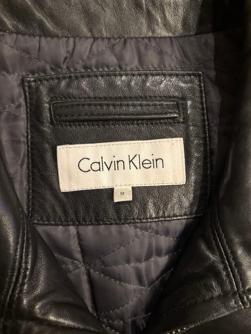 カルバンクライン  レザージャケット M 本革　古着