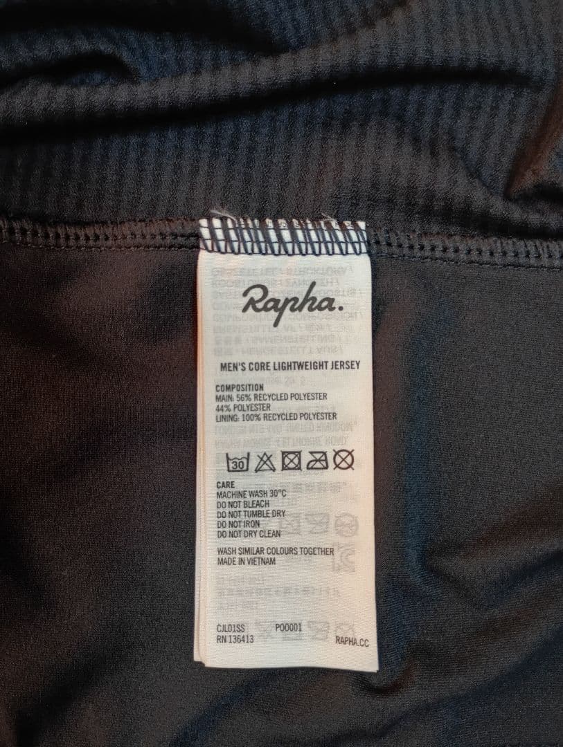 Rapha（ラファ）コア ライトウェイトジャージ（XS）ブラック ※匿名配送