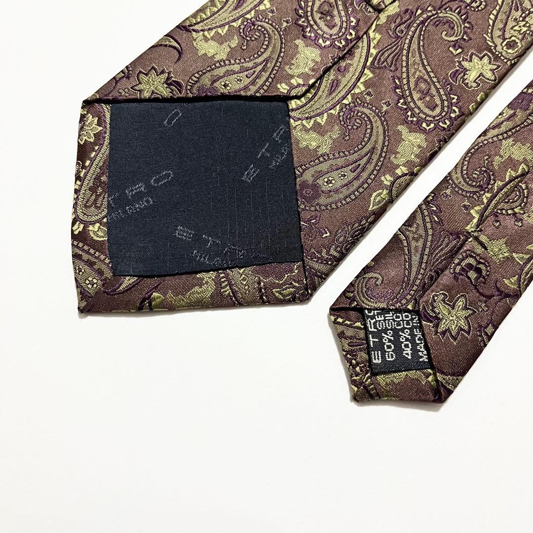 【極美品】ETRO エトロ ネクタイ ペイズリー柄 ジャカード織 イタリア製