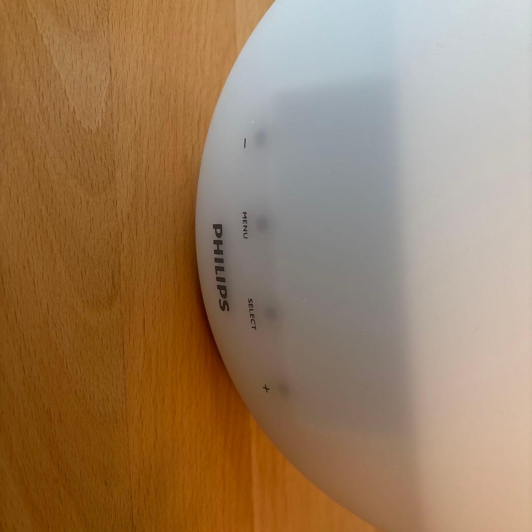 Philips 調光機能付き置時計 ホワイト