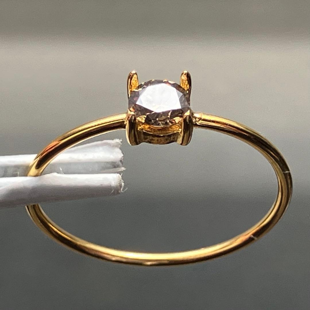 【しなこさまご確認用】ブラウンダイヤモンドのファセットリング260215