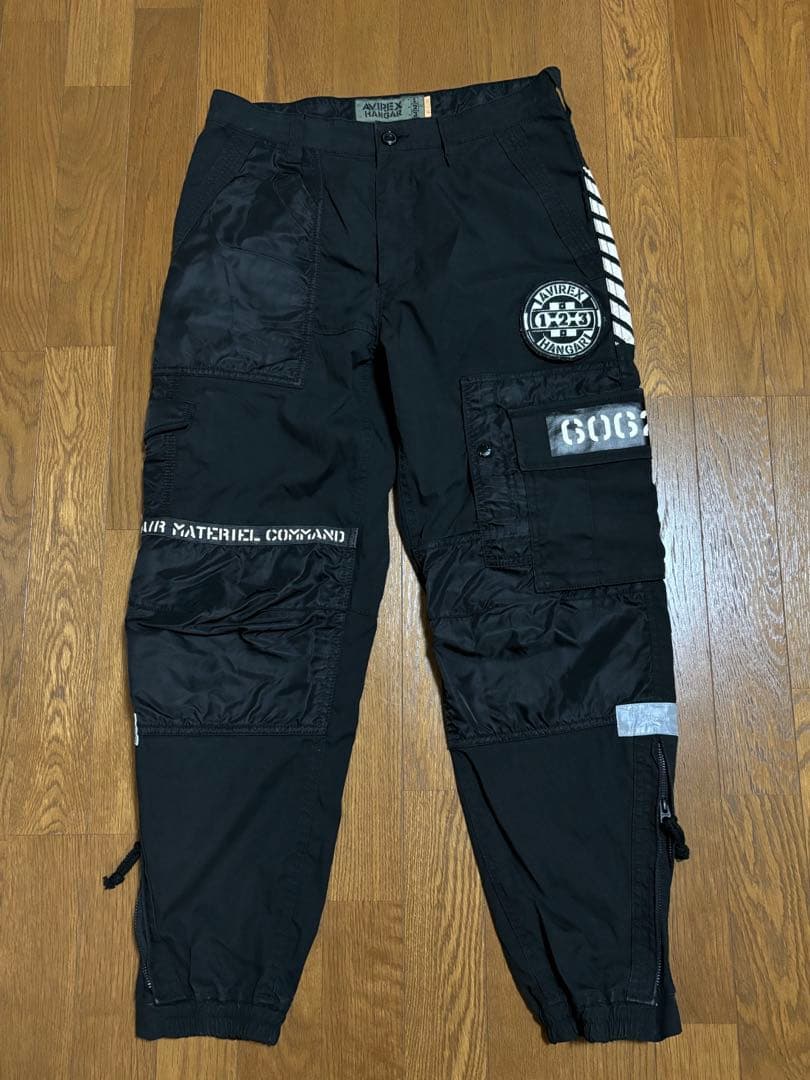 AVIREX HANGER アビレックス コンビネーション ヘリパンツ　黒　M
