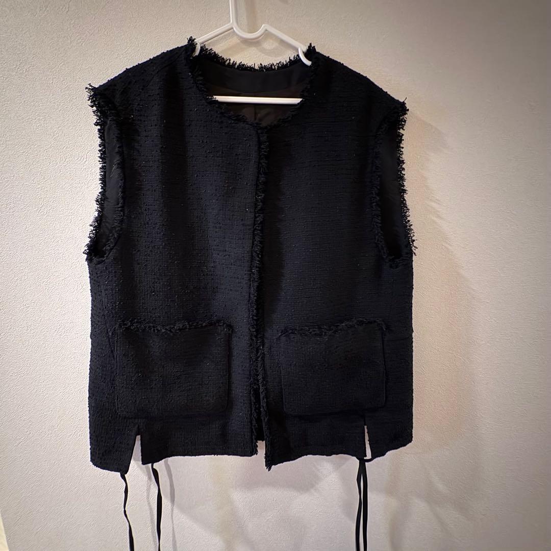 トップス gypsohila 2Ribbon Tweed Gillet